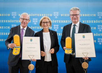 Höchstes Ehrenzeichen des Landes Niederösterreich für Christopher Drexler und Wilfried Haslauer