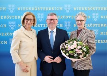 Landeshauptfrau Johanna Mikl-Leitner, Ludwig Schleritzko und Lebensgefährtin Michaela Mayr.